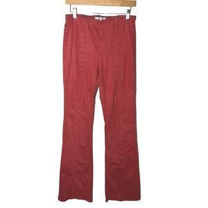 Free People We The Free Flare‎ Rust Pull On Denim Pants Size 27 Retro
